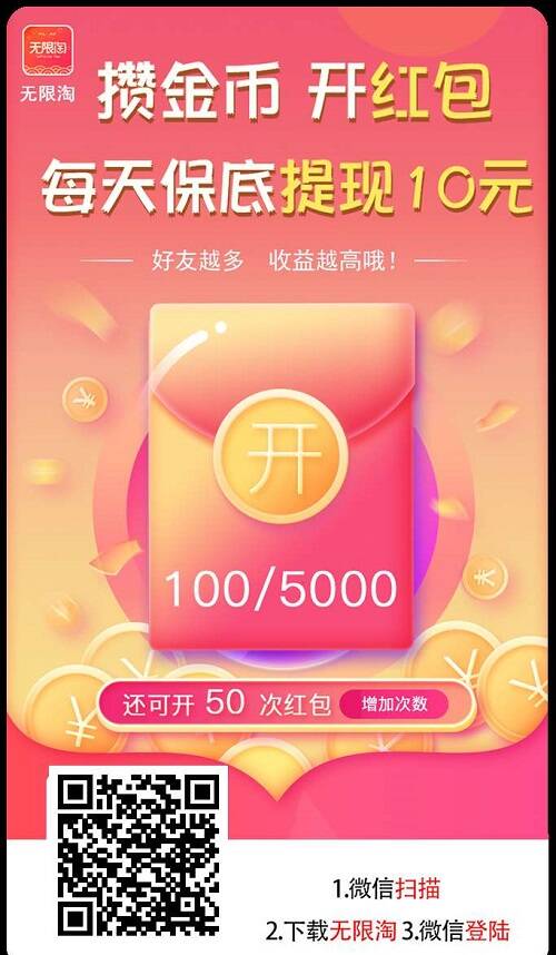 无限淘购物与游戏分红相结合，每天秒提现0.6元！ 第1张