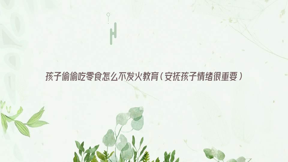 孩子偷偷吃零食怎么不发火教育（安抚孩子情绪很重要）