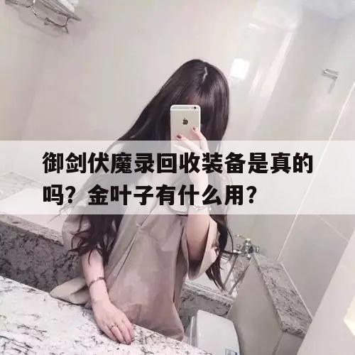 御剑伏魔录回收装备是真的吗?金叶子有什么用? 御剑伏魔录回收装备是真的吗?金叶子有什么用?